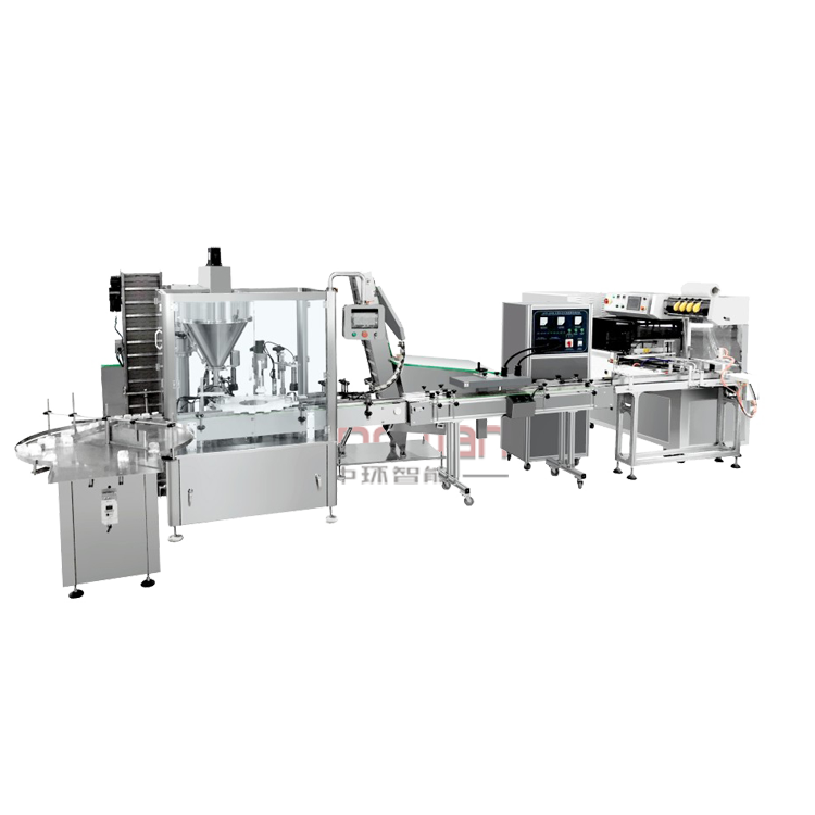 ZHX-FMX全自動粉末灌裝旋蓋封口聯(lián)動生產(chǎn)線