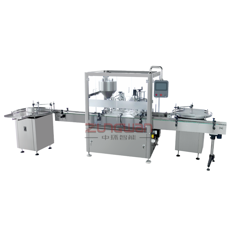 ZHFD-1612F全自動(dòng)粉底液灌裝壓刷旋蓋機(jī)