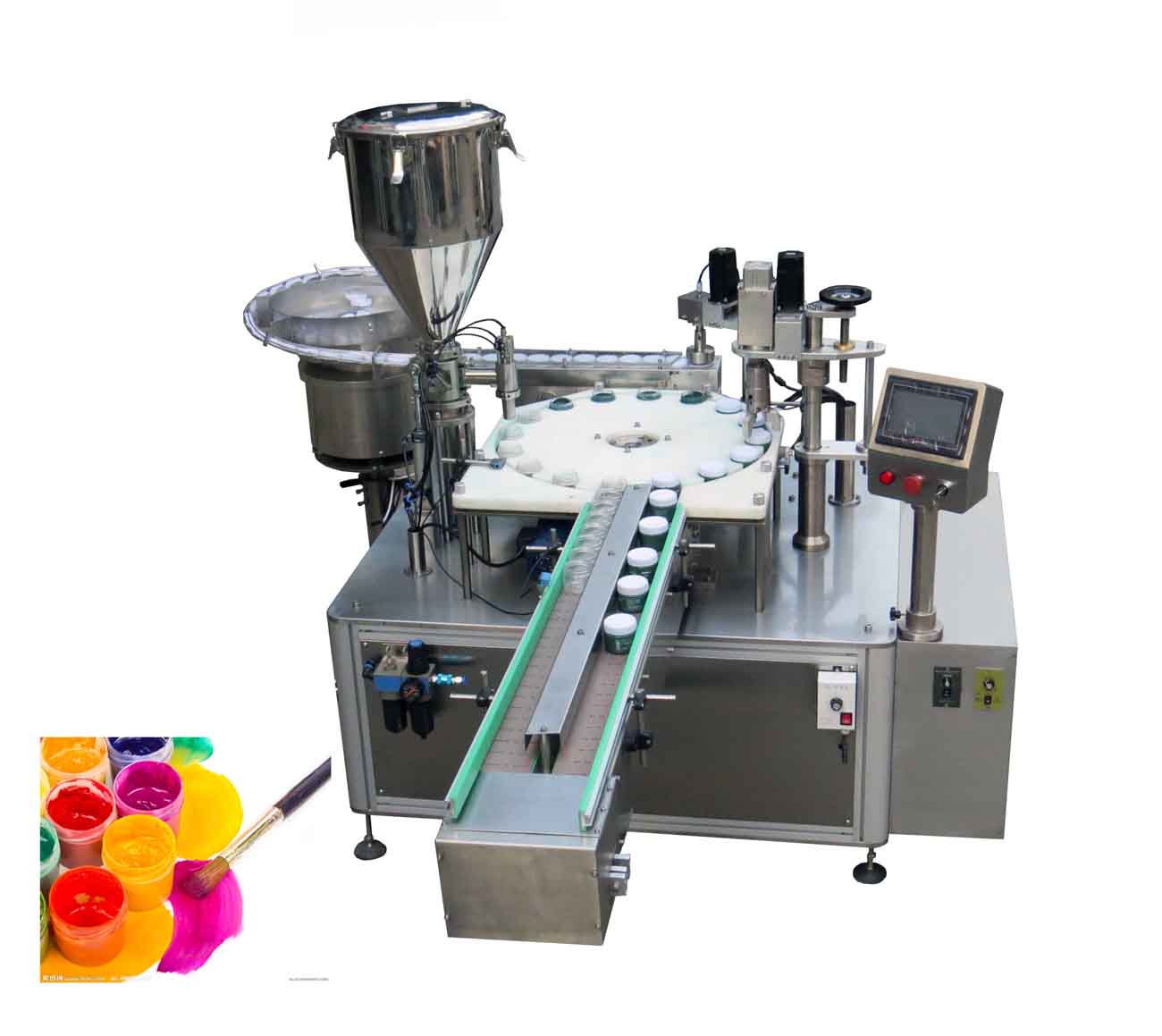 ZHG-DGW全自動(dòng)單工位膏體灌裝旋蓋機(jī)