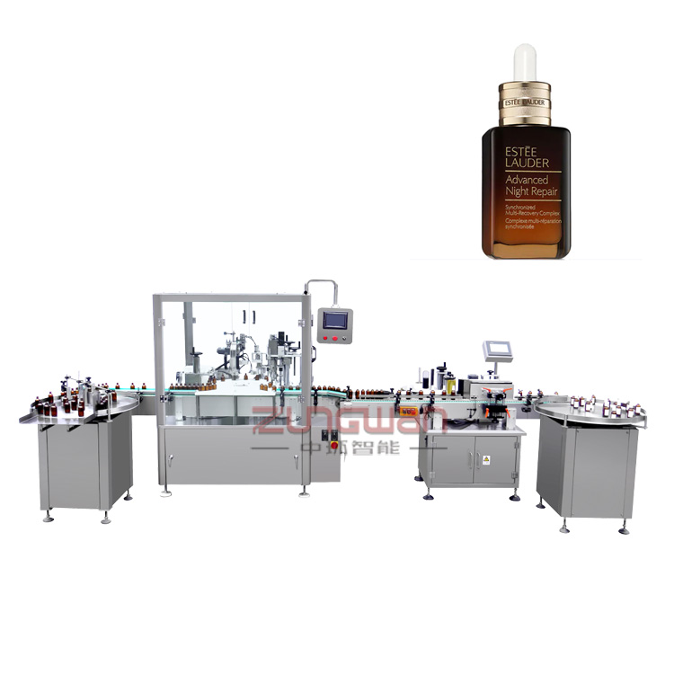 精華乳灌裝機制造商，價格便宜液體灌裝旋蓋機，灌裝聯(lián)動生產(chǎn)線