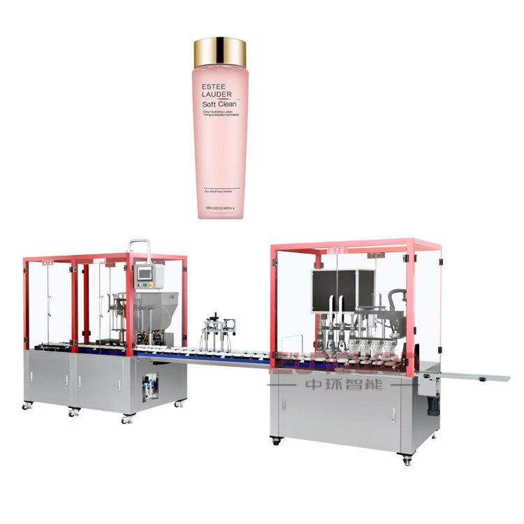 安徽省彩妝粉水液體灌裝機(jī)，品質(zhì)售后無(wú)憂水乳膏霜灌裝旋蓋機(jī)