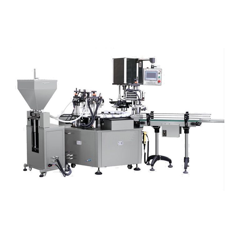 湖州液體灌裝機(jī)制造廠商，水乳膏霜灌裝旋蓋一體機(jī)價格