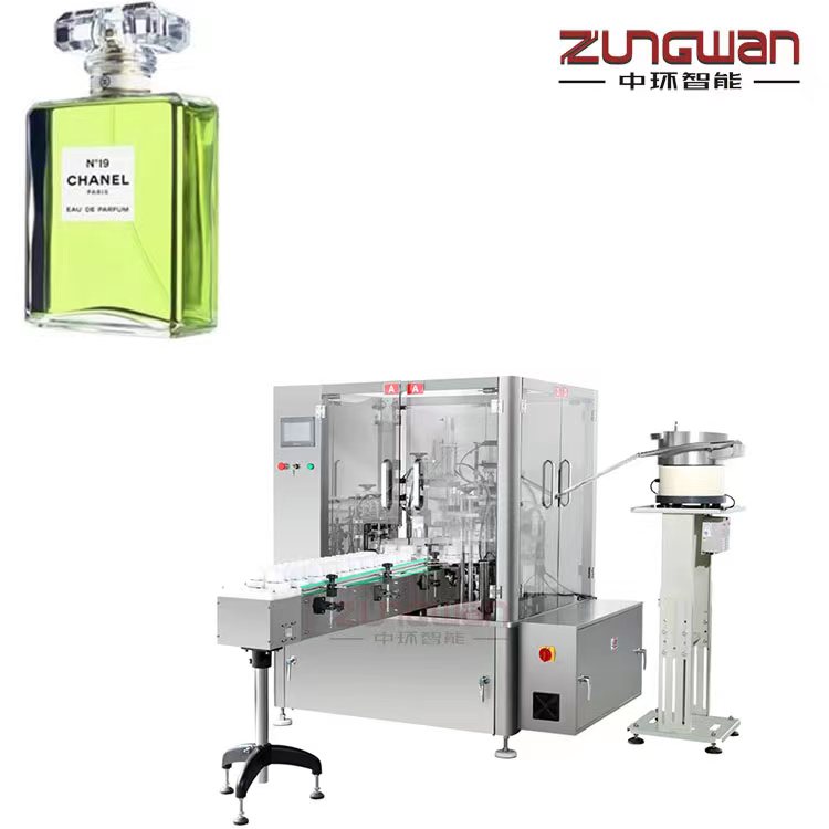 香水灌裝機(jī)天津廠家，香蜜伺服旋蓋機(jī)，香霧灌裝旋蓋生產(chǎn)線