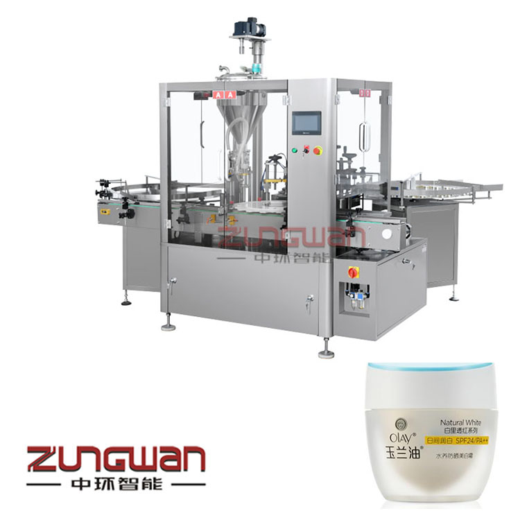 膏霜灌裝機(jī)生產(chǎn)線，全自動(dòng)膏體灌裝旋蓋機(jī)，軟膏包裝生產(chǎn)線